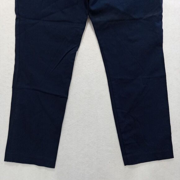 Mario Serrani Italy Dress Pants Women's Size 10 Dark Blue Faux Pockets Cropped - Picture 7 of 16